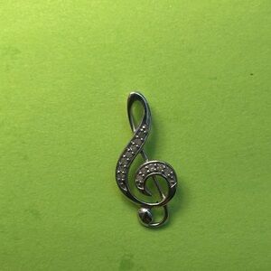 Silver Treble Clef Pendant